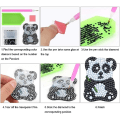 Miniatyrbild 4 av 5: 5 delar DIY 5D Panda Diamantmålning Nyckelringar, Rhinestone IC