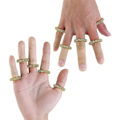 Miniatyrbillede 3 af 5: Massageringe, 10 stk. akupressurringe kinesisk medicin Fingermassageringe (5 sølv + 5 guld) høj kvalitet