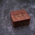 Miniatyrbillede 5 af 5: Træ Forlovelsesring Æske Gave Ring Æske Præsentation Træsmykker b