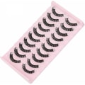 Miniatyrbilde 1 av 2: 10 par øyenvipper Russisk stil Strip Vipper Dd Curl Mink Falske øyenvipper Full Curled