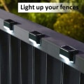 Miniatyrbillede 3 af 5: IC Vandtæt Solcelledrevet Lys, Solpanellys, Trappelys, IP65 LED-Solhavelys (Varmt Lys-Sort, 12 stk)