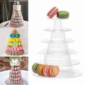 Pikkukuva 1 / 3: IC Macaron-kakkujalusta 6-kerroksinen pyöreä kakkutorn muovista
