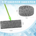 Miniatyrbild 2 av 5: Swiffer Sweeper Mop ersättningsdynor, dukar för Swiffer golvmopp, återanvändbart överdrag ，grå korallfärgad sammet 2 pack