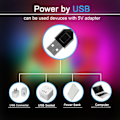 Miniatyrbild 2 av 5: IC LED-remsa Epoxibakgrundsdekoration USB-remsa med 24-knapps fjärrkontroll (1 meter engelsk färglåda)