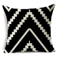 Miniatyrbilde 3 av 4: IC Fyrkantede Pyntekudde Trekk Bomullslin Hvit & Beige Striper Moderne Geometri Trykk Hjemmekudde Trekk 18 X 18 tommer, 4-pak (Stripe -1)
