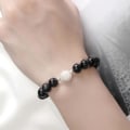 Miniatyrbillede 2 af 5: IC 1 par til kæreste kæreste Moonlight Armbånd Obsidian