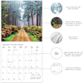 Pikkukuva 3 / 4: 2024 In to the Woods Seinäkalenteri | 12\" x 12\" | Paksu paperi | 3 kieltä & merkittyjä pyhäpäiviä | 4 2024