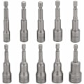 Miniatyrbilde 1 av 5: 10 stk. Slagtrekkerpipebits 6-15mm Sett Magnetisk Hex Pipe Sett Magnetisk Bor Bit Hex Pipe Sett 1/4 Tomme for Hurtigskift Chuck