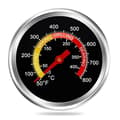 Udskiftning af BBQ Grill Termometer, Metal Ryger Temperaturmåler til Kulgrill og Rygere, Sort Sølv 2 3/8 Tommer