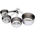 Miniatyrbilde 1 av 5: IC Målekopper i rustfritt stål for baking, 4-delt sett, Sølv