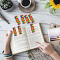 Pikkukuva 7 / 7: Magneettiset kirjanmerkit Värikkäät, 30 kpl Magneettiset kirjanmerkit, Kirjanmerkit, Magneettiset sivuklipsit, Sivumerkit, Kirjanmerkit, Lapset puzzle