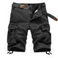 Miniatyrbillede 3 af 4: IC Herr Bomuldstwill Cargo Shorts Klassisk Afslappet Pasform Korte Bukser med Flere Lommer Casual Militær Udendørs Løse Shorts