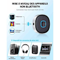 Miniatyrbilde 3 av 5: Bil Bluetooth Mottaker, Bluetooth 5.3 Jack Adapter, Bluetooth Mottaker Håndsfritt Anrop, Dobbel Tilkobling
