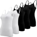 Miniatyrbillede 1 af 5: IC 5 stk Basic Camisole Justerbar Camisole Spaghettirem Linne til kvinder og piger (stor)