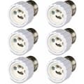 6-pack E27 Bajonettfattning till GU10 Sockeladapter, 220-240V [Energiklass A]