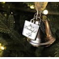 Miniatyrbillede 2 af 4: IC Juleengelklokke dekoration med rustfrit stål engelvinge ornament Juletræ vinge klokke hængende
