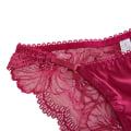 Miniatyrbilde 2 av 5: Sensuelle Gjennomsiktige Truser Dame Mesh Blonder Solid Truser Casual Se Vinrød - 2stk XL