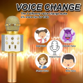 Miniatyrbild 5 av 5: IC Födelsedagspresenter till 6-15 år gammal flicka Pojke, Bluetooth trådlös karaokemikrofon - Guld
