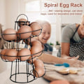 Miniatyrbilde 3 av 3: Spiral Egg Holder Metall Egg Display Stativ Kurv Egg Dispenser Egg Holder