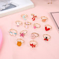Miniatyrbild 3 av 5: 36 st Tecknade Barnringar Candy Bow Form Ring Set A