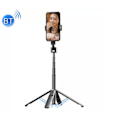 Miniatyrbillede 3 af 5: IC Mobilholder Selfiestang med trådløs Bluetooth-fjernbetjening Sort Sort
