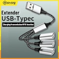 Miniatyrbild 2 av 5: IC Ryra Multi USB Typ C Hub Splitter Förlängningar 4 Portar OTG Hög Hastighet Överföringsadapter Bärbar
