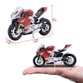 Pikkukuva 3 / 5: IC Ducati Panigale V4S moottoripyörä malli leluauto simulaatio metalli moottoripyörä koriste