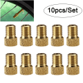Miniatyrbillede 1 af 5: IC 10 stk ventiladapterpumpe Konverter Presta til Schrader kobberventil 10 stk