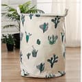 Large Green Laundry Basket with Cactus Pattern, Storage Basket, Kids Room, Home Organizer, Nursery
