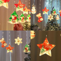 Miniatyrbild 4 av 5: IC Jul Fönsterbelysning, Jul Fönstergardinbelysning, [Uppgraderad version] LED Hängande Julgardinljusslingor USB för Inomhusfönster i Sovrummet