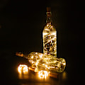 Pikkukuva 2 / 5: 8-pakkivinflaskkorkkien jouluvalot, 15 LED-valoa, paristokäyttöiset tähtivalot DIY-jouluun, Halloweeniin, hääjuhliin, sisä- ja ulkokäyttöön (lämmin valkoinen)