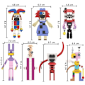 Pikkukuva 5 / 5: Digitaalinen Sirkus Rakennuspalikka Setti - 7 i 1 Mini Pomni Jax Ragatha King Gangle Zooble Bubble Caine Humor Magic lelu lapsille 7set