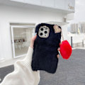 Miniatyrbillede 1 af 4: IC I Love You Hjerte Fluffig Skal til Sort IPhone12PRO MAX