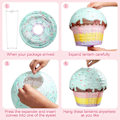 Miniatyrbillede 3 af 5: IC 3D cupcake papirlanterner, festpynt 3 stk