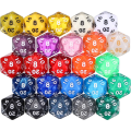 Miniatyrbillede 5 af 5: 25-delt polyedrisk sæt med sort pose til DND RPG MTG og andre brætspil med tilfældigt flerfarvet sortiment (D20) IC