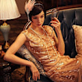Pikkukuva 5 / 5: IC CNE Muodikkaat keinotekohelmikaulakorut, Flapper Art G