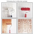 Miniatyrbild 3 av 5: IC Blad Mönster Gummivals Präglad Textur Mönster Färg Röd One size