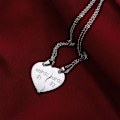 Miniatyrbillede 5 af 5: 2 stk. Bedste veninde halskæde, Weirdo 1 Weirdo 2 rustfrit stål vedhæng venskabssmykker Forever Split Heart Set