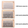 Miniatyrbilde 5 av 5: 6 rader Individuelle Vipper Myke Tykke 10 MM20D 20D - spot salg