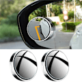 Miniatyrbilde 2 av 3: Bil ekstra reverseringsspeil bil sugekopp reversering lite rundt speil 360 graders bredt synsfelt vidvinkel blindsone speil Suction cup (silver 1 pair)