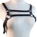 Miniatyrbillede 2 af 5: IC bröstsele i konstläder för män bondage clubwear co