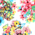 Miniatyrbillede 2 af 5: IC Blandede Spiselige Blomster Butterfly Wafer Rispapir Kage Toppers De Multicolor C