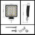 Miniatyrbillede 2 af 4: IC 2x48w LED firkantet forlygte 12v24v langdistance forlygte Ip67