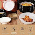 Miniatyrbillede 4 af 5: 100 stk Air Fryer Engangspapir Non-Stick Liner Pan Pergament Bagepapir