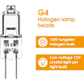 Miniatyrbild 4 av 7: G4 halogenlampor 10W 12V - Varmvitt - 20-pack 10W 10W 20pcs
