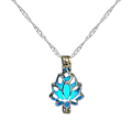 Miniatyrbillede 1 af 3: IC Nattgammel Glødende Lotus Vedhæng Glow In The Dark Halskæde Choker til Kvinder