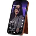 Pikkukuva 4 / 5: IC Puhelimen Kotelo Yhteensopiva iPhone 15 Pro Max:n kanssa Korttipaikka Puhelimen Kotelo Nahka Puhelimen Kotelo Telakointityyppi Puhelimen Kotelo Ruskea