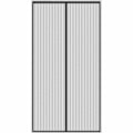 Miniatyrbillede 6 af 7: Insektnetdør 100x220 insektbeskyttelse sort magnet myggenet Black Svart