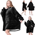 Miniatyrbillede 1 af 5: IC Snuggie Oversized Hoodie Filt med Luva CNMR sort