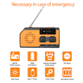 Miniatyrbillede 4 af 5: Vevradio med batterinødutrustning, 5000 mAh solcelleanlæg radio Dynamo Powerbank på AM/FM NOAA -WELLNGS
